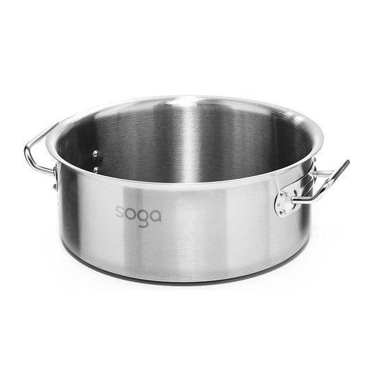 SOGA Stock Pot 83L Top Grade Thick Stainless Steel Stockpot 18/10 Without Lid