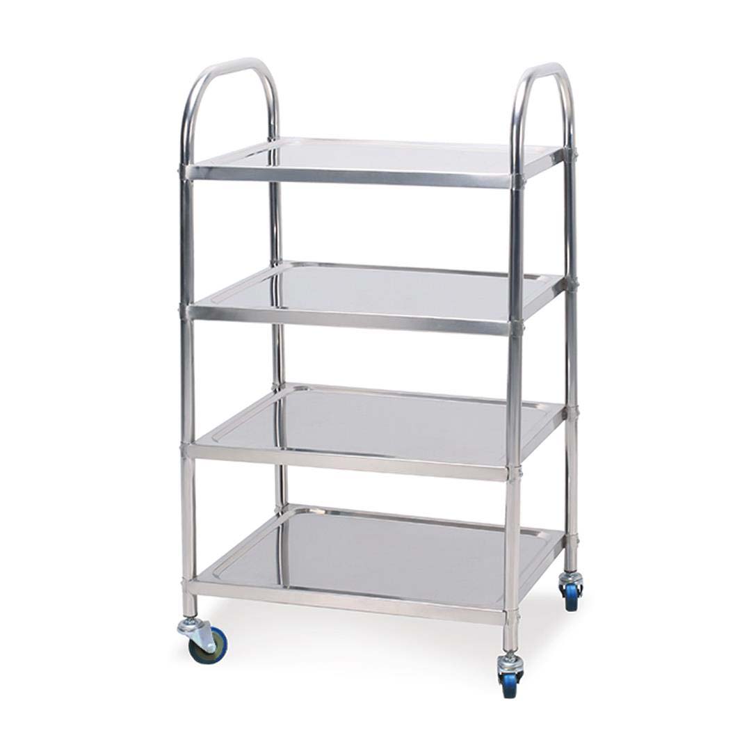 SOGA 4 Tier 860x540x1170 Stainless Steel Kitchen Dining Food Cart Trolley Utility