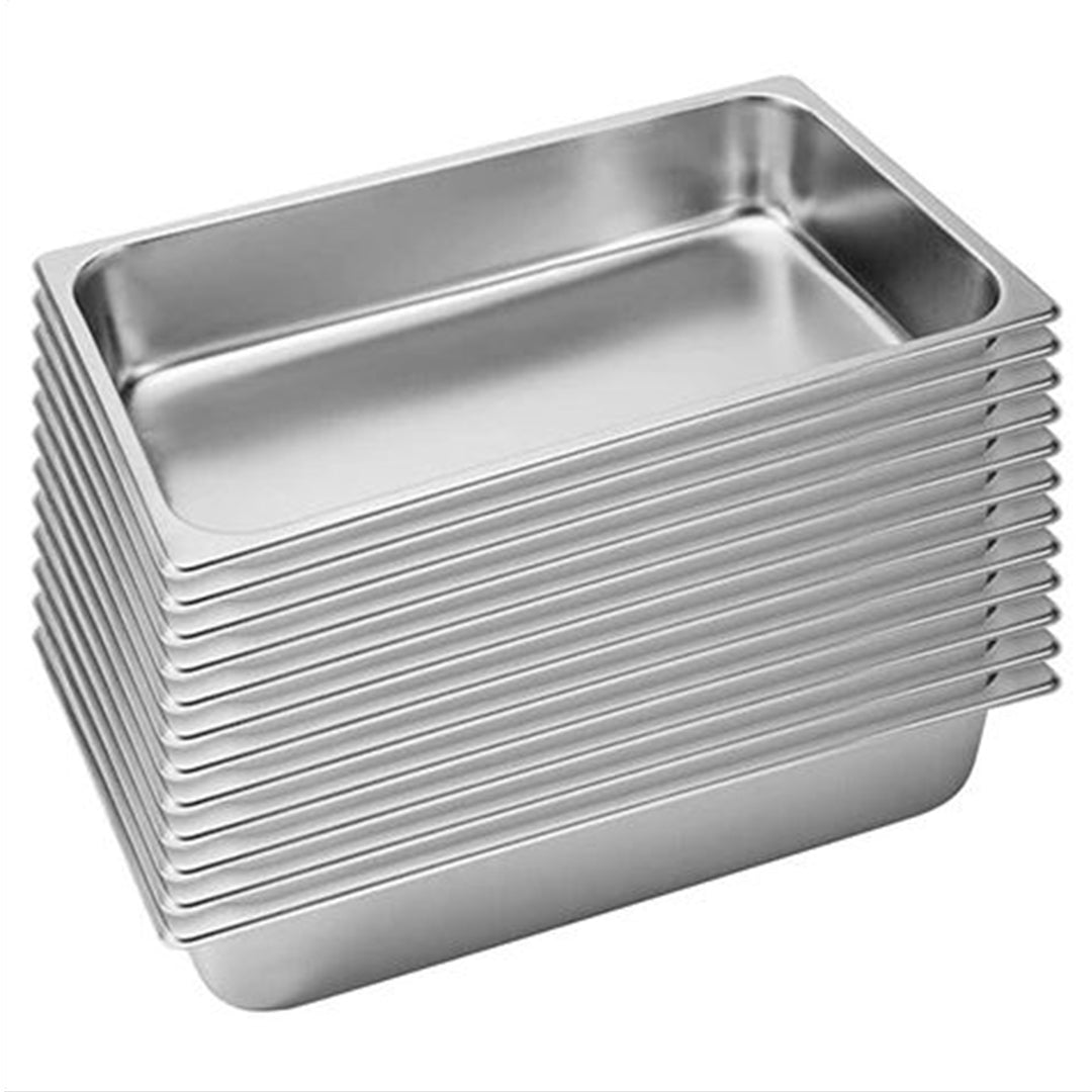 SOGA 12X  Gastronorm GN Pan Full Size 1/1 GN Pan 6.5cm Deep Stainless Steel Tray