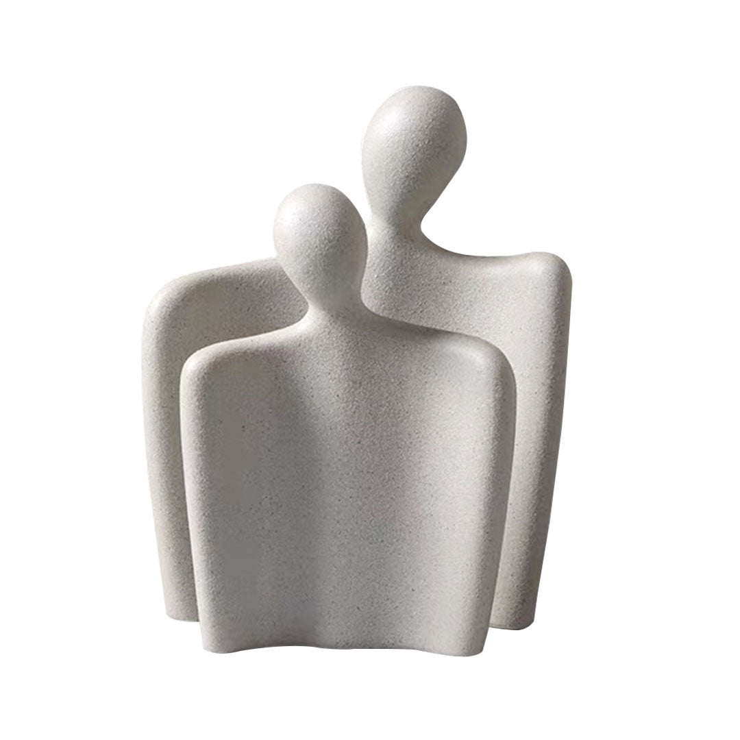 SOGA Ornament Set of 2 Abstract Human Figurine Sculptures Minimalist Modern Art Statues for Home Décor