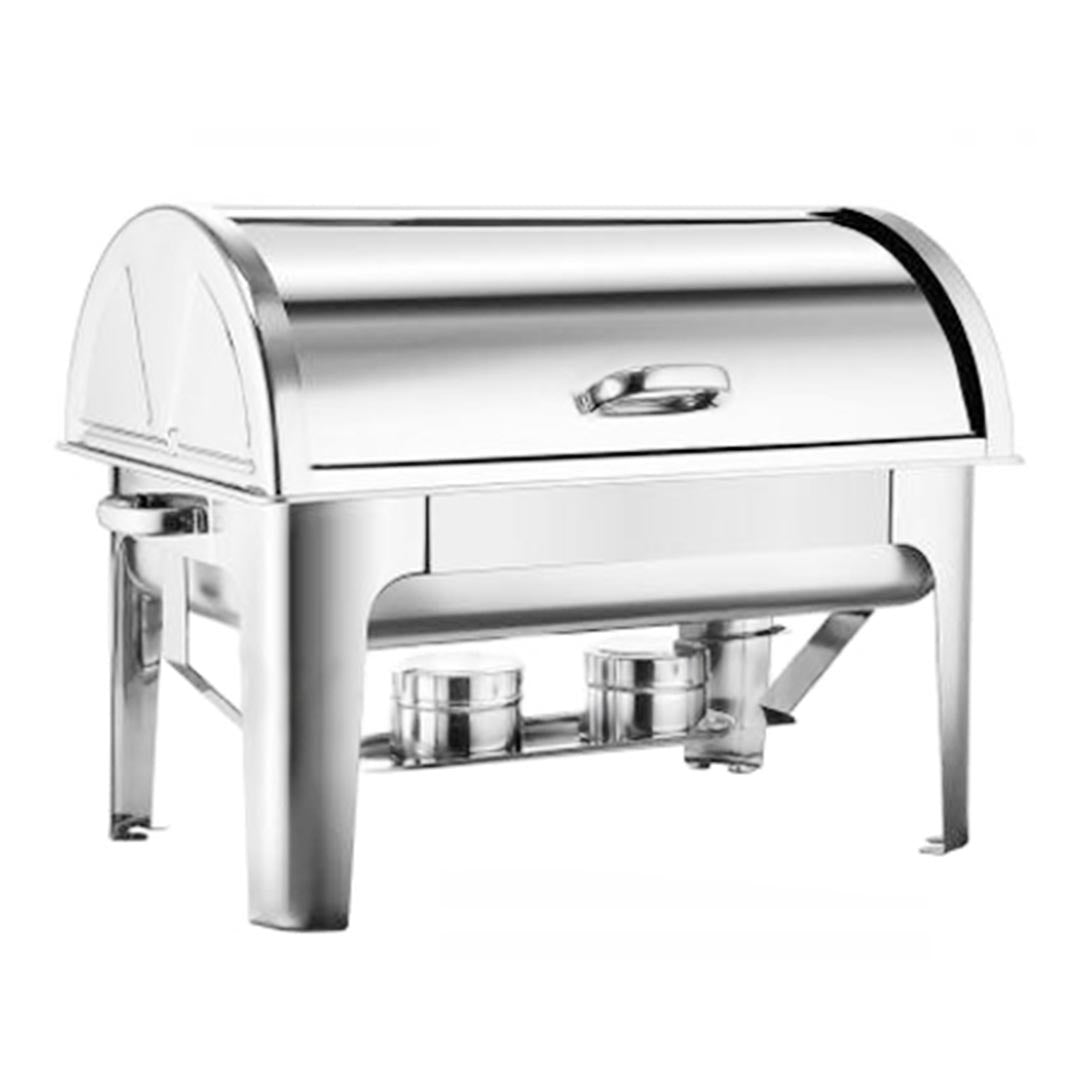 SOGA 4.5L Dual Tray Stainless Steel Roll Top Chafing Dish Food Warmer