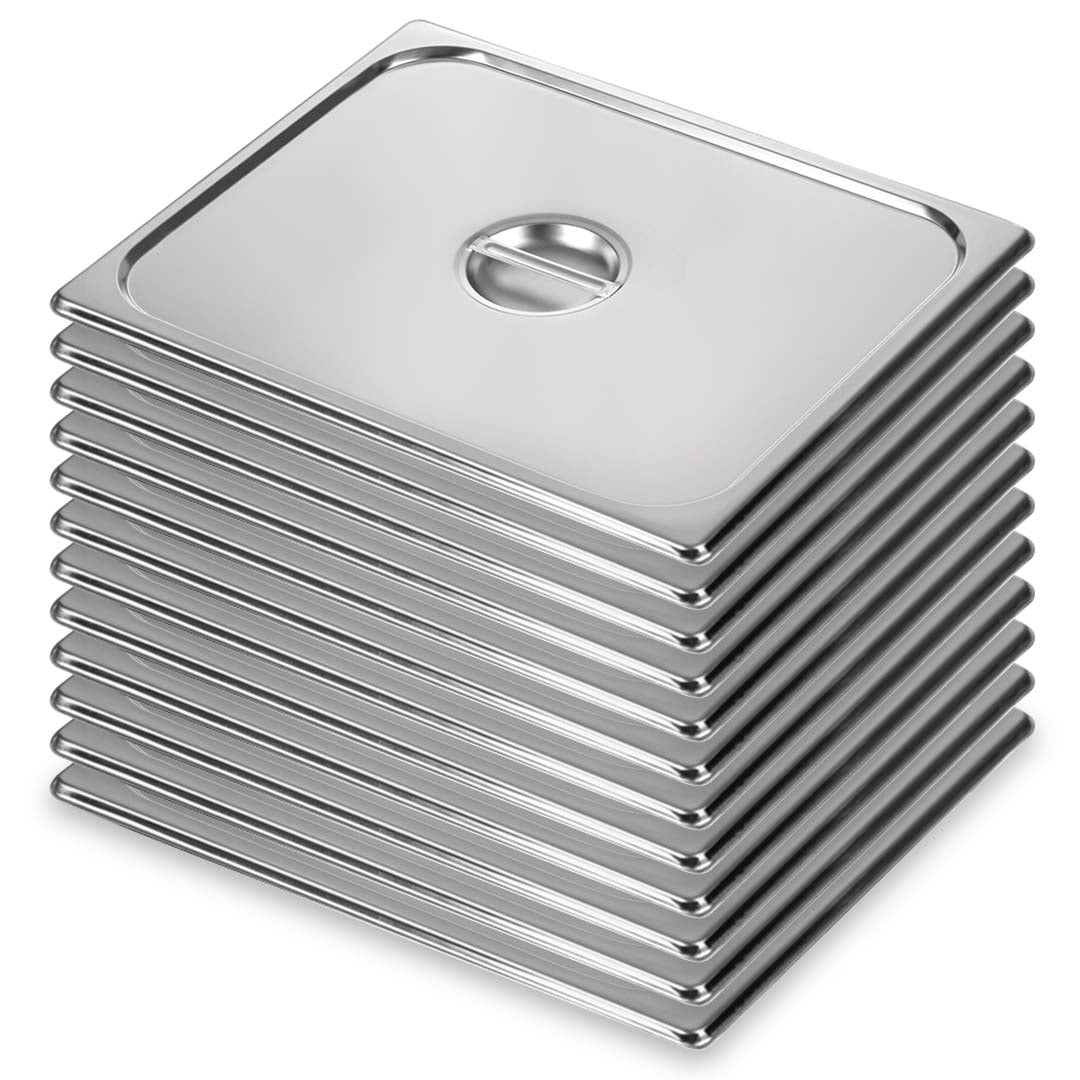 SOGA 12X Gastronorm GN Pan Lid Full Size 1/1 Stainless Steel Tray Top Cover