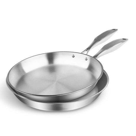 SOGA Stainless Steel Fry Pan 24cm 28cm Frying Pan Top Grade Induction Cooking