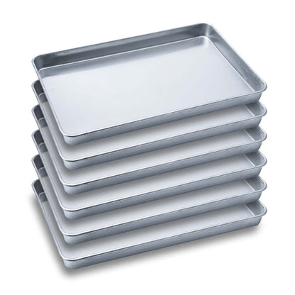 SOGA 6X Aluminium Oven Baking Pan Cooking Tray for Bakers Gastronorm 60*40*5cm