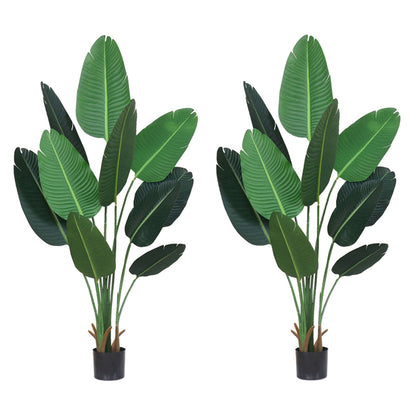 SOGA 2X 180cm Green Artificial Indoor Nordic Wind Traveller Banana Plant Fake Decorative Tree