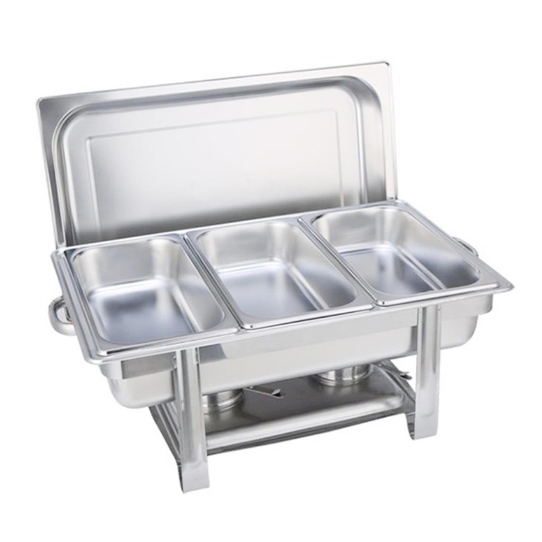 SOGA Triple Tray Stainless Steel Chafing Catering Dish Food Warmer