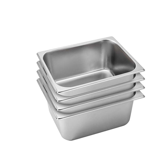 SOGA 4X Gastronorm GN Pan Full Size 1/2 GN Pan 15cm Deep Stainless Steel Tray