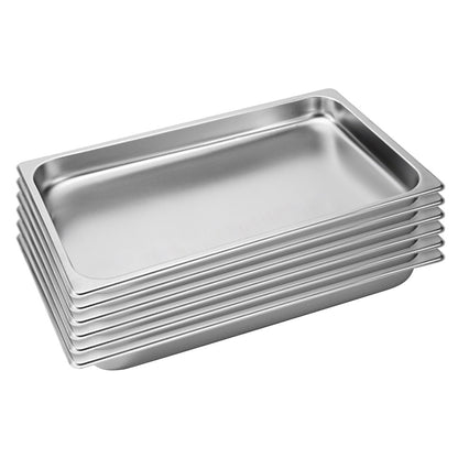 SOGA 6X Gastronorm GN Pan Full Size 1/1 GN Pan 4cm Deep Stainless Steel Tray