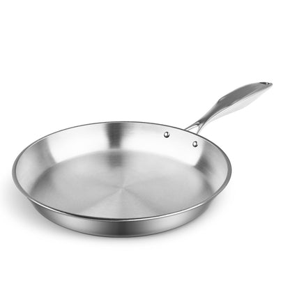 SOGA Stainless Steel Fry Pan 20cm Frying Pan Top Grade Induction Cooking FryPan