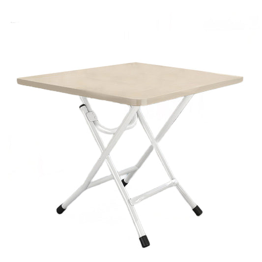 SOGA White Portable Square Table Standing Legs Foldable Furniture Home Decor