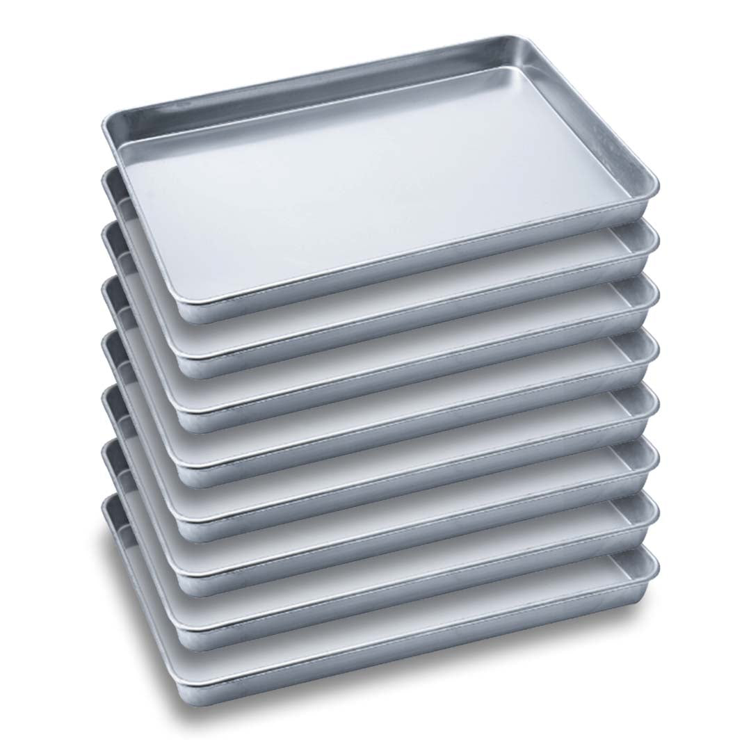 SOGA 8X Aluminium Oven Baking Pan Cooking Tray for Bakers Gastronorm 60*40*5cm