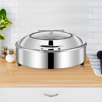 SOGA Stainless Steel Round Chafing Dish Tray Buffet Cater Food Warmer Chafer with Top Lid