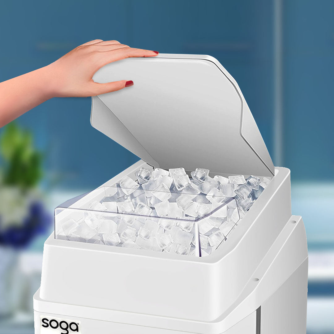 SOGA 2X 300 Watts Electric Ice Shaver Crusher Slicer Snow Cone Maker Commercial Tabletop Machine 120kgs/h White