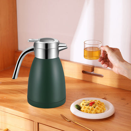 SOGA 1.2L Stainless Steel Kettle Insulated Vacuum Flask Water Coffee Jug Thermal Green