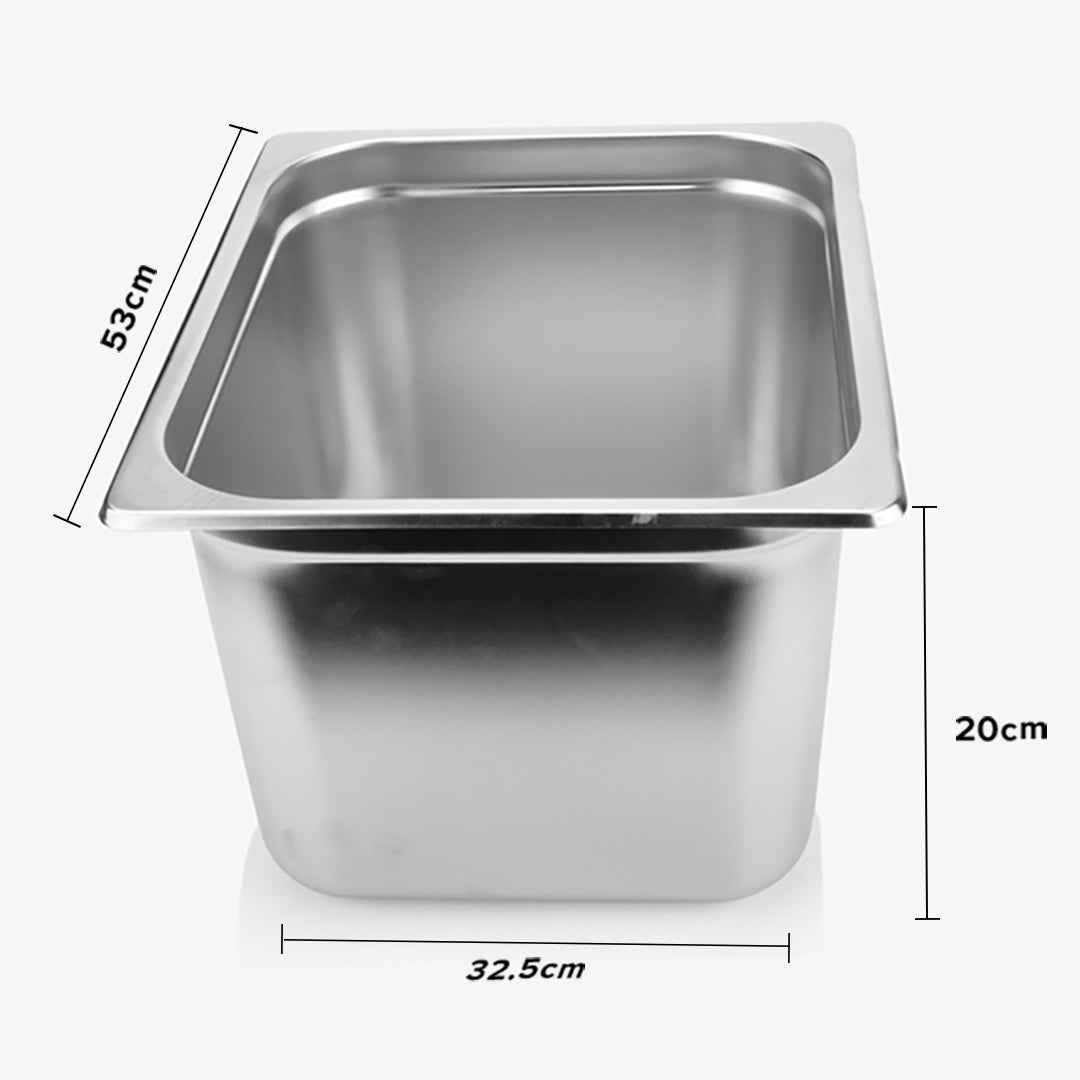 SOGA 12X Gastronorm GN Pan Full Size 1/1 GN Pan 20cm Deep Stainless Steel Tray