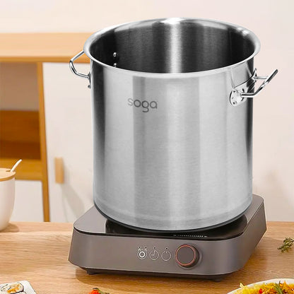 SOGA Stock Pot 170L Top Grade Thick Stainless Steel Stockpot 18/10 Without Lid