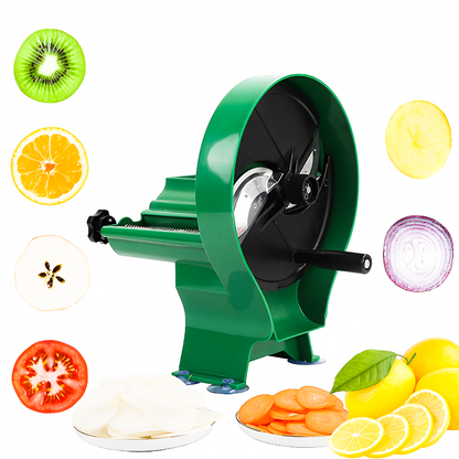 SOGA Commercial Manual Vegetable Fruit Slicer Kitchen Cutter Machine Green