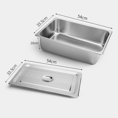 SOGA 12X Gastronorm GN Pan Full Size 1/1 GN Pan 20cm Deep Stainless Steel Tray With Lid