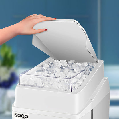 SOGA 300 Watts Electric Ice Shaver Crusher Slicer Snow Cone Maker Commercial Tabletop Machine 120kgs/h White