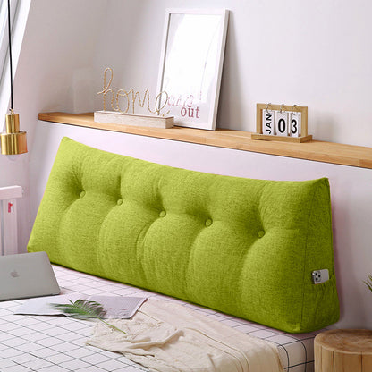 SOGA 120cm Green Triangular Wedge Bed Pillow Headboard Backrest Bedside Tatami Cushion Home Decor