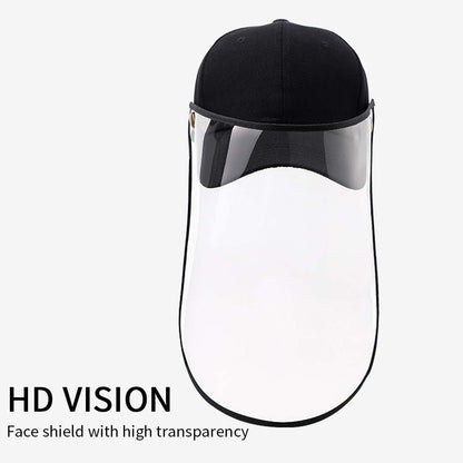 4X Outdoor Protection Hat Anti-Fog Pollution Dust Protective Cap Full Face HD Shield Cover Kids Black