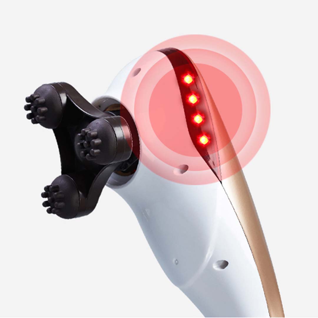 SOGA 2X 6 Heads Portable Handheld Massager Soothing Stimulate Blood Flow Shoulder Gold