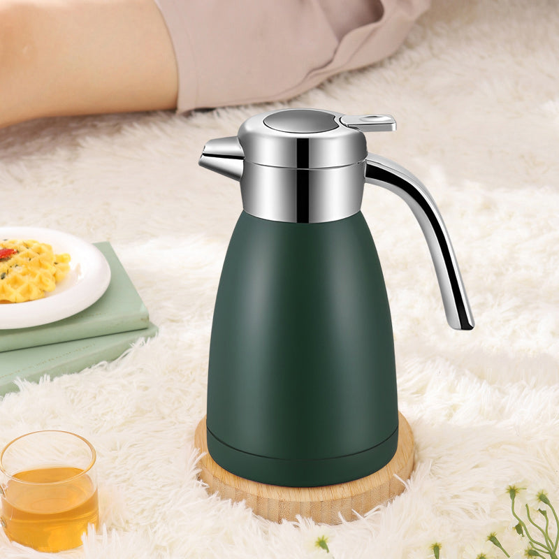 SOGA 2X 2.2L Stainless Steel Kettle Insulated Vacuum Flask Water Coffee Jug Thermal Green