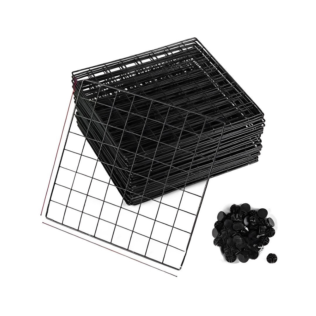 SOGA Black Portable 4-Cube Storage Organiser Foldable DIY Modular Grid Space Saving Shelf