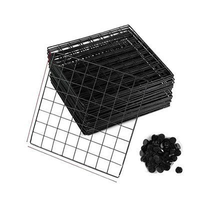 SOGA Black Portable 4-Cube Storage Organiser Foldable DIY Modular Grid Space Saving Shelf