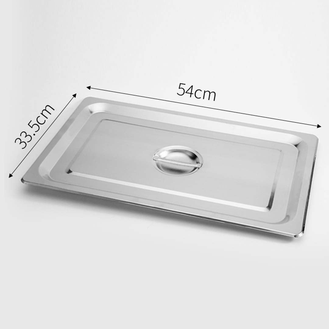 SOGA 4X Gastronorm GN Pan Full Size 1/1 GN Pan 15cm Deep Stainless Steel Tray With Lid