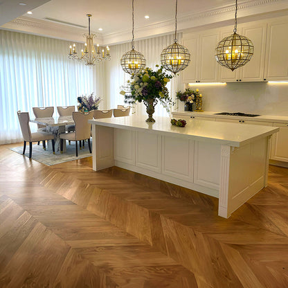 Timbo 200 sqm Solid Flank Premium Wood Oak Chevron and Herringbone Parquet Floorboard Flooring