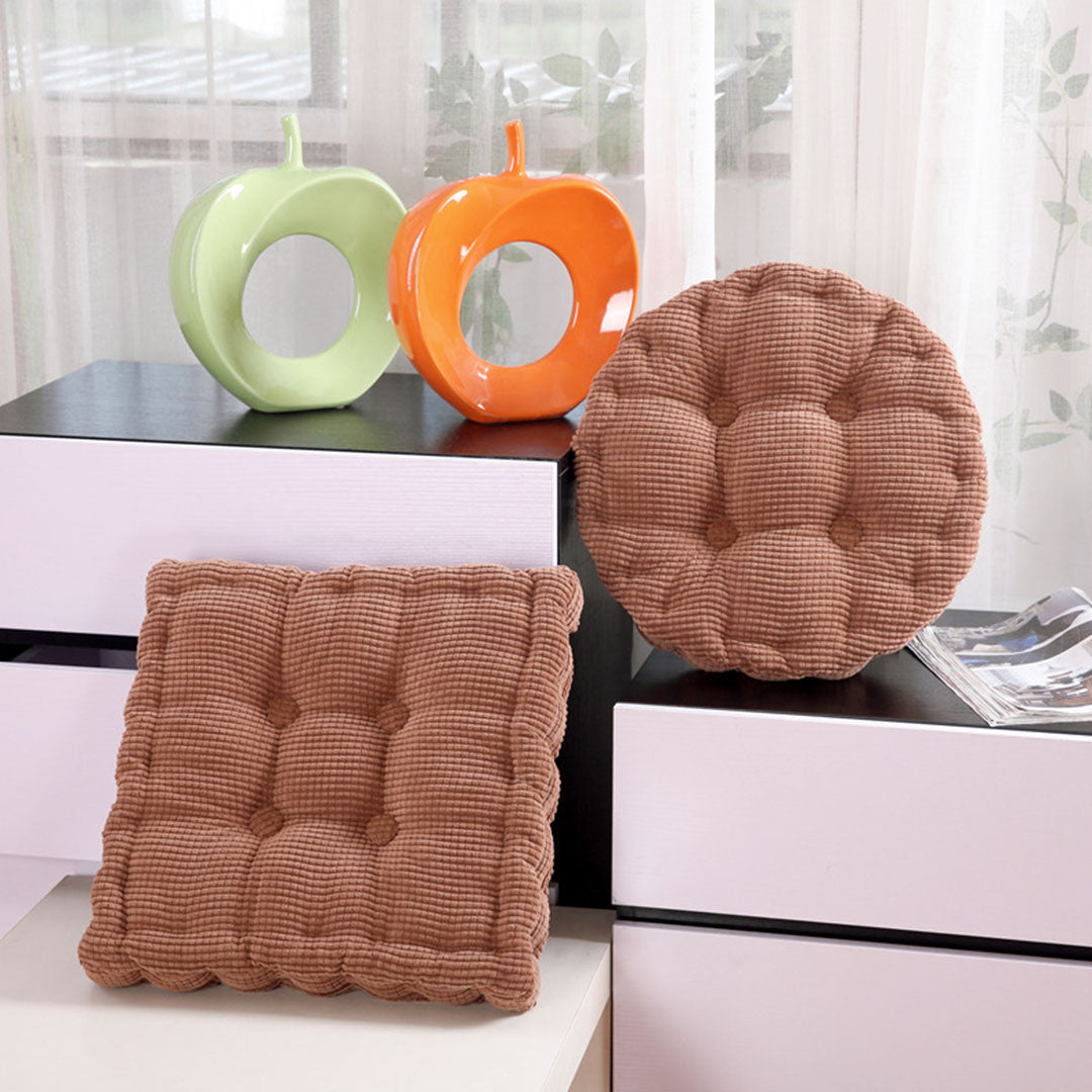 SOGA Coffee Square Cushion Soft Leaning Plush Backrest Throw Seat Pillow Home Office Decor