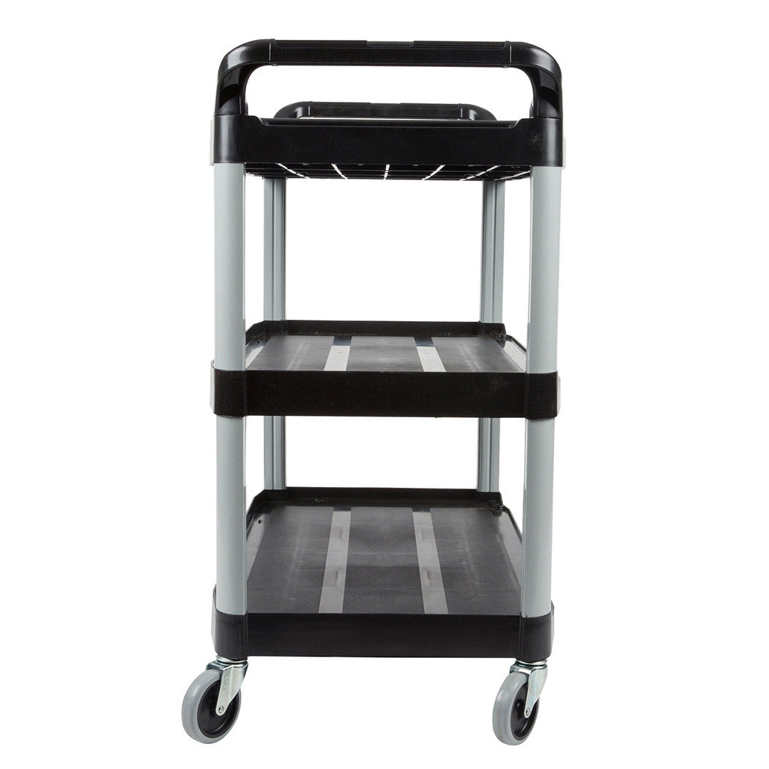 SOGA 3 Tier Food 83.5x43x95cm Trolley Food Waste Cart Storage Mechanic Kitchen Black Small