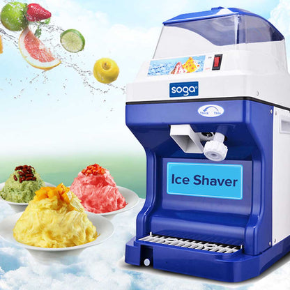 SOGA Commercial Ice Shaver Ice Crusher Slicer Smoothie Maker Machine 180KG/h