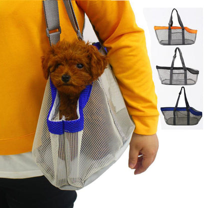 SOGA 2X Grey Pet Carrier Bag Breathable Net Mesh Tote Pouch Dog Cat Travel Essentials