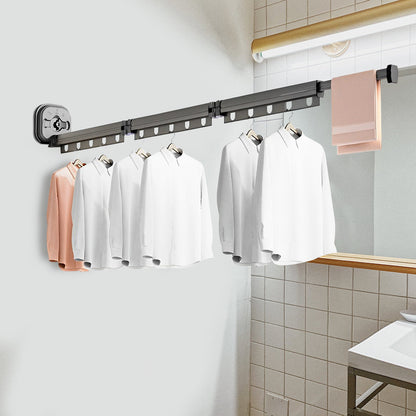 SOGA 127.5cm Wall-Mounted Clothing Dry Rack Retractable Space-Saving Foldable Hanger