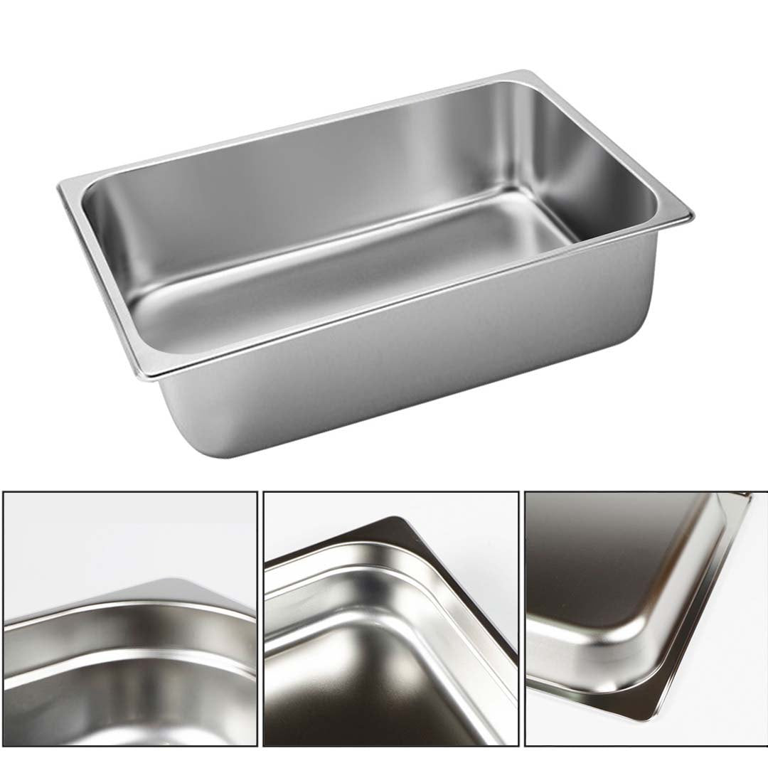 SOGA 6X Gastronorm GN Pan Full Size 1/1 GN Pan 20cm Deep Stainless Steel Tray With Lid