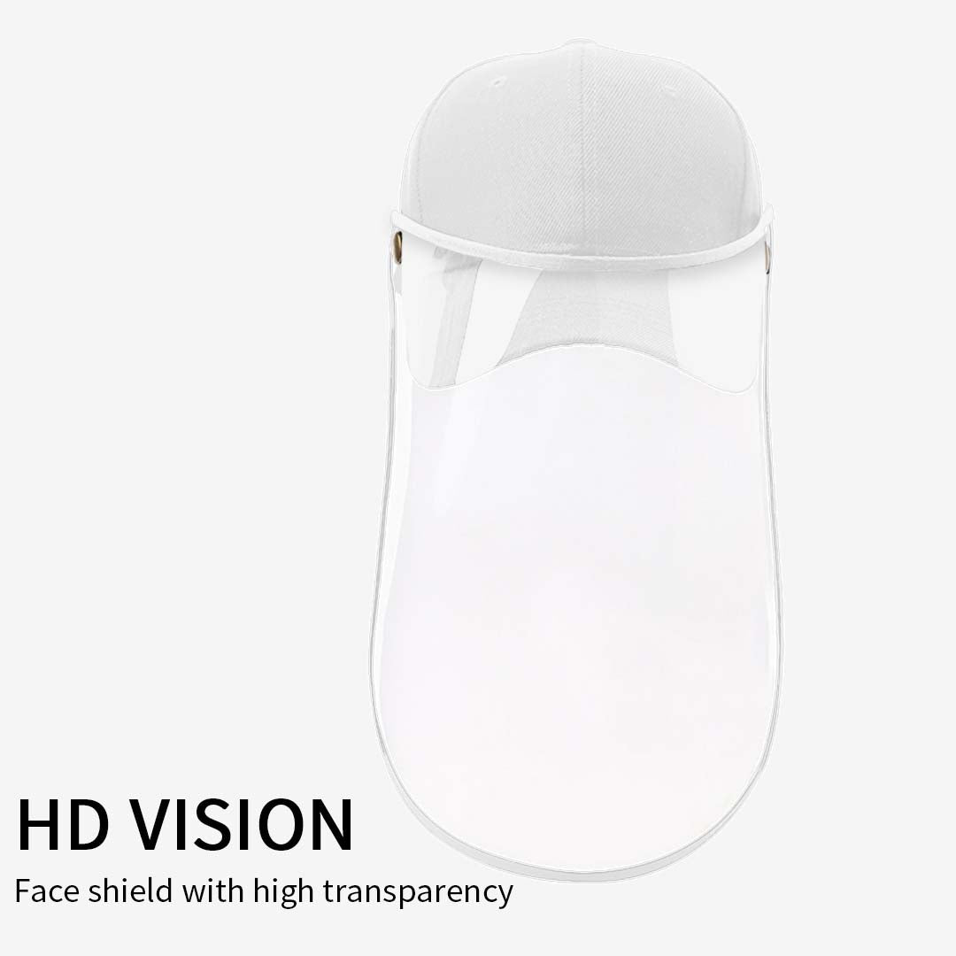 4X Outdoor Protection Hat Anti-Fog Pollution Dust Protective Cap Full Face HD Shield Cover Adult White