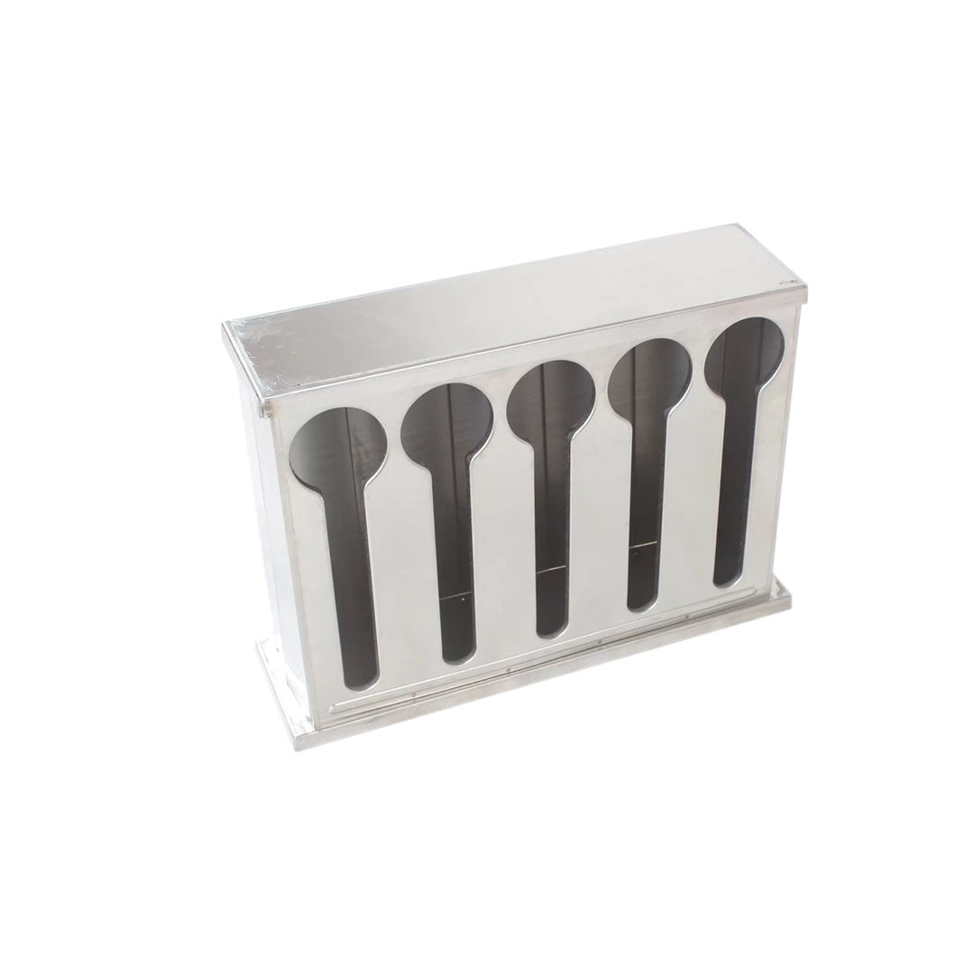 SOGA 2X Stainless Steel Buffet Restaurant Spoon Utensil Holder Storage Rack 5 Holes