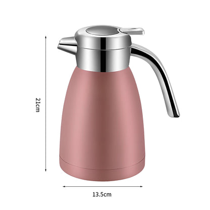 SOGA 2X 1.2L Stainless Steel Kettle Insulated Vacuum Flask Water Coffee Jug Thermal Pink