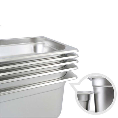 SOGA Gastronorm GN Pan Full Size 1/1 GN Pan 2cm Deep Stainless Steel Tray With Lid