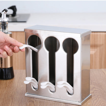 SOGA Stainless Steel Buffet Restaurant Spoon Utensil Holder Storage Rack 3 Holes