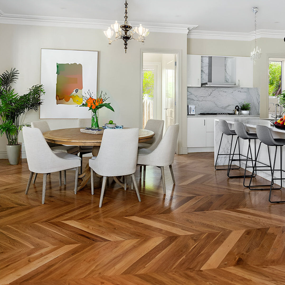 Timbo 50 sqm Solid Flank Premium Wood Oak Chevron and Herringbone Parquet Floorboard Flooring