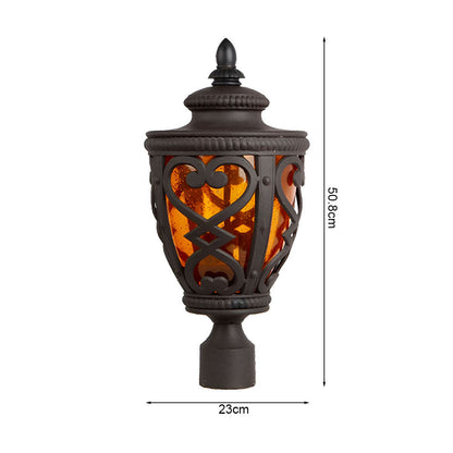 Vintage Lamp 2X 50.8cm Elegant Post Light with Aluminum and Glass Lantern Classic Outdoor Lighting