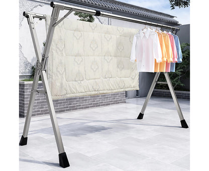 SOGA 2X 1.6m Portable Standing Clothes Drying Rack Foldable Space-Saving Laundry Holder Indoor Outdoor