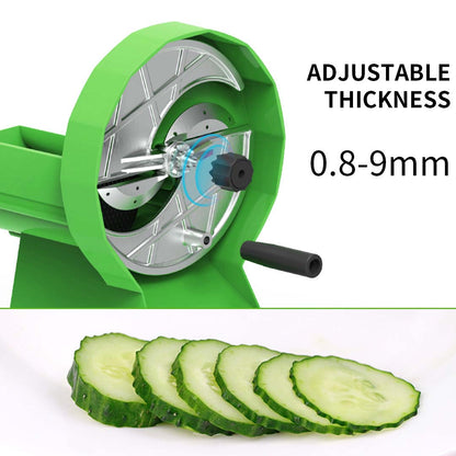 SOGA Commercial Manual Vegetable Fruit Slicer Kitchen Cutter Machine Green