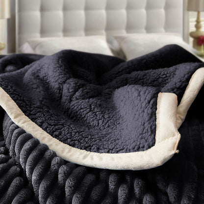 SOGA Throw Blanket Warm Cozy Double Sided Thick Flannel Coverlet Fleece Bed Sofa Comforter