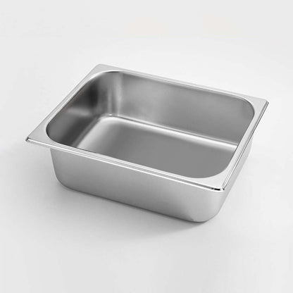 SOGA 6X Gastronorm GN Pan Full Size 1/2 GN Pan 10cm Deep Stainless Steel Tray With Lid