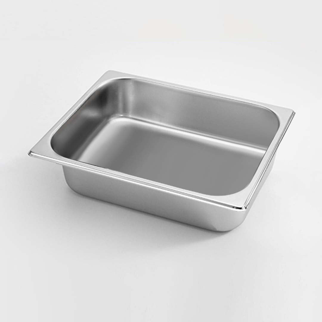 SOGA 2X Gastronorm GN Pan Full Size 1/2 GN Pan 6.5cm Deep Stainless Steel Tray With Lid