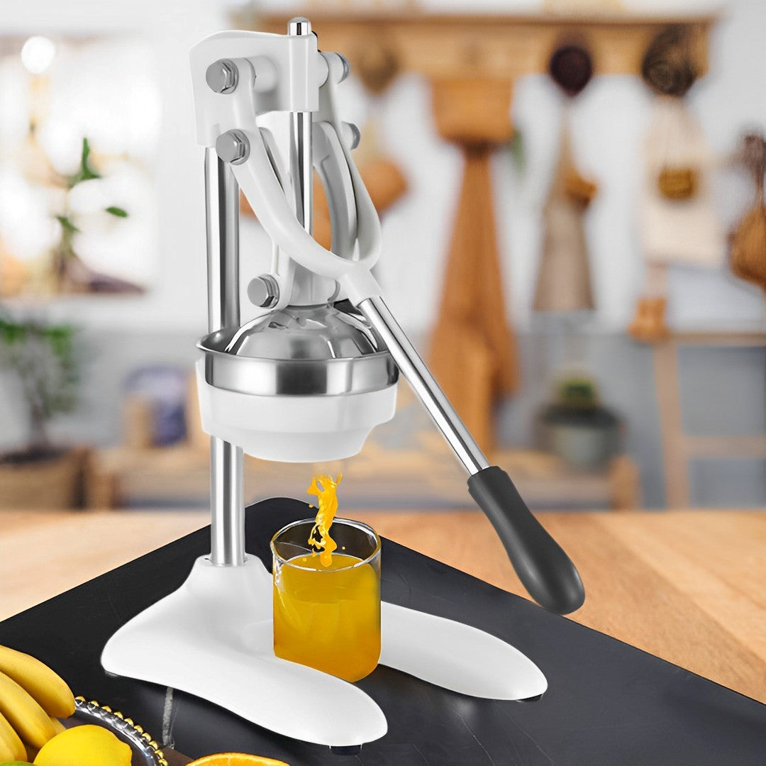 SOGA Stainless Steel Manual Juicer Hand Press Juice Extractor Squeezer Lemon Orange Citrus White